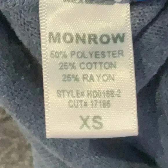 MONROW Blue Camo Stars Sweatshirt Long Sleeve Dress Women’s Size XS - Picture 8 of 9